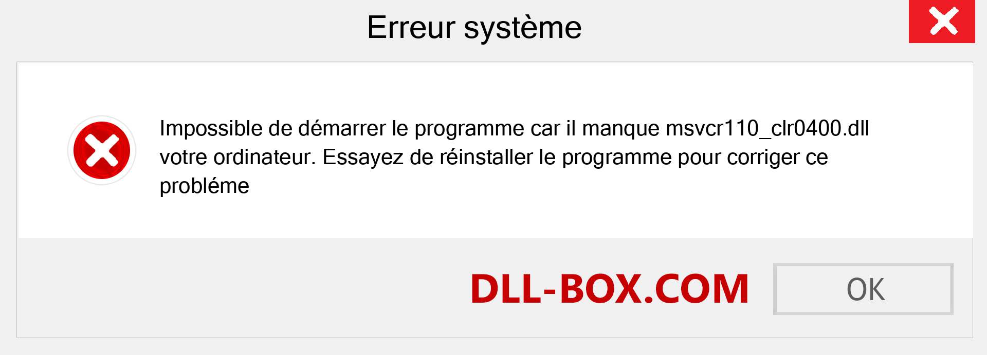 Le fichier msvcr110_clr0400.dll est manquant ?. Télécharger pour Windows 7, 8, 10 - Correction de l'erreur manquante msvcr110_clr0400 dll sur Windows, photos, images